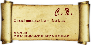 Czechmeiszter Netta névjegykártya